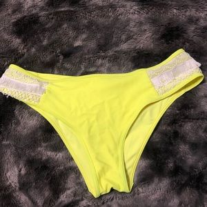 Neon yellow aerie bikini bottom